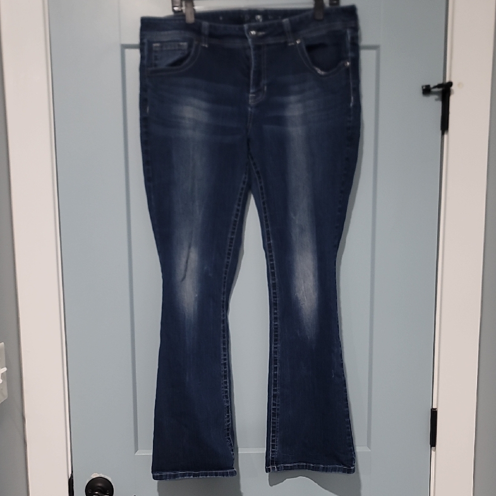 Apt. 9 Dark Blue Flare Jeans